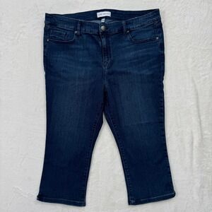 Lane Bryant Pedal Pusher Womens 16 Blue High-Rise Flex Magic Waistband Jeans